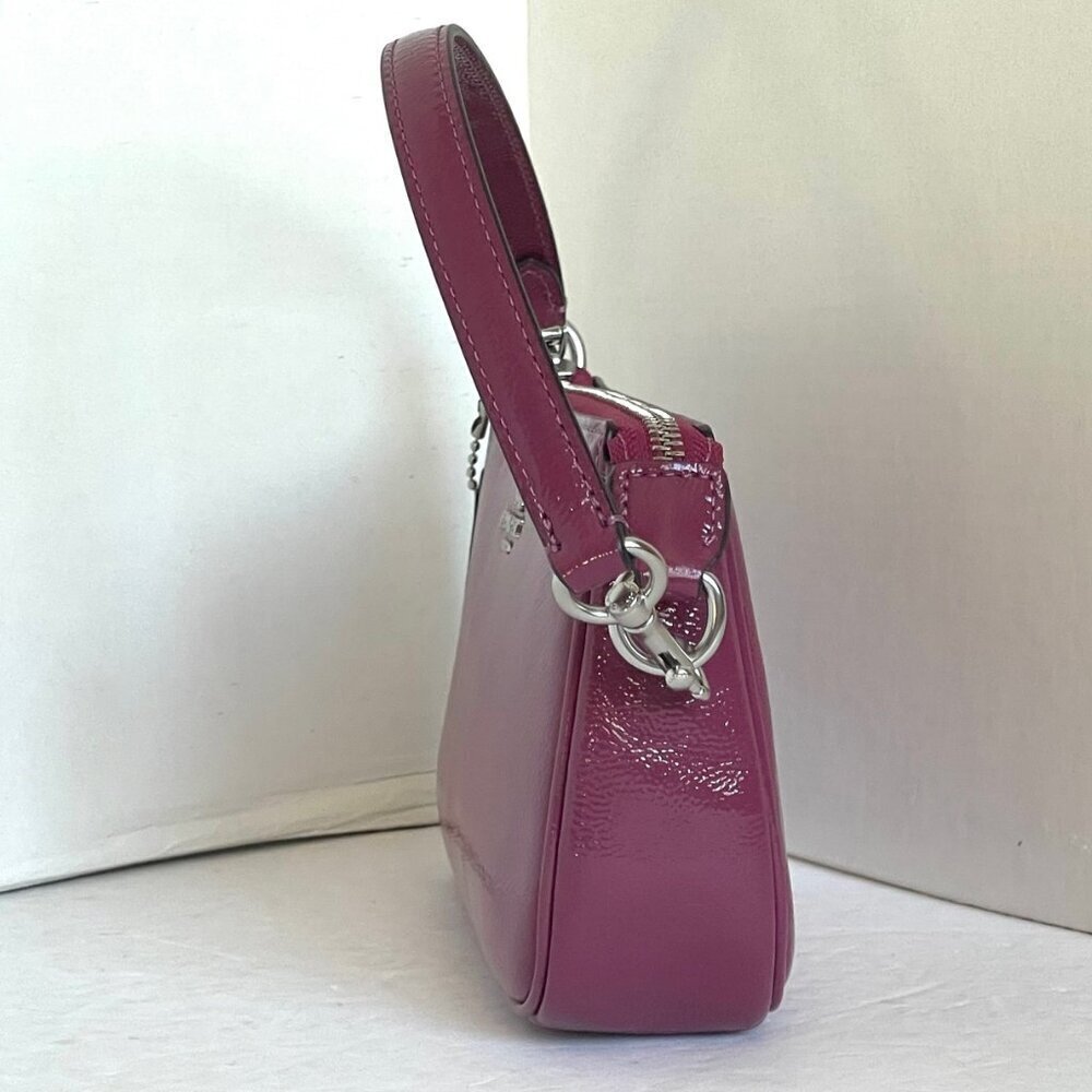 Coach Nolita 19 Shoulder Bag Pink Red Patent Leather Wristlet Clutch CW408 - Picture 8 of 14